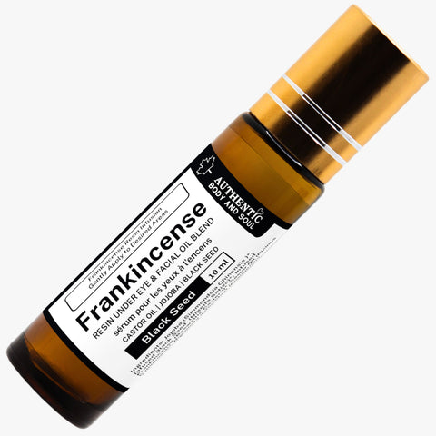 frankincense castor oil black seed oil face roller bottle