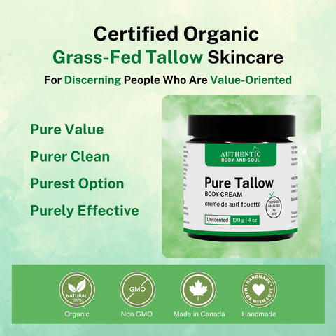 Organic Beef TALLOW Balm UNSCENTED